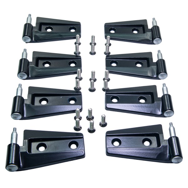 Türscharnierset Schwarz 4-Türer 8-teilig für Wrangler JK/U